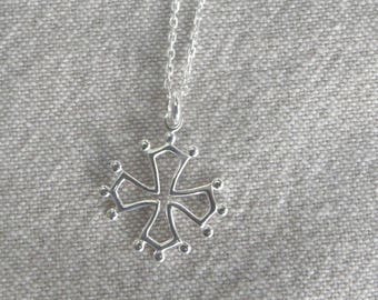 Collier argent "Croix Occitane"