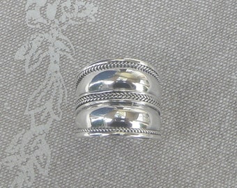 Bague argent "Esprit ethnique" double