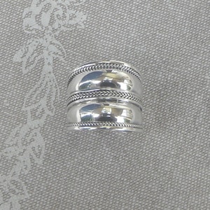 Bague argent Esprit ethnique double image 1