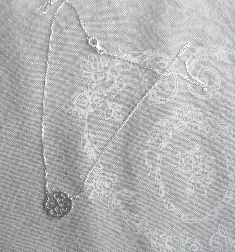 Ras of fine silver neck Rosace