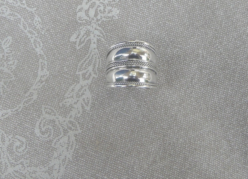 Bague argent Esprit ethnique double image 1