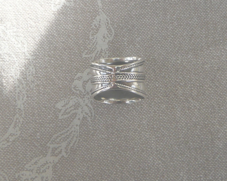 Bague argent Esprit ethnique double image 3