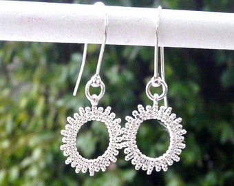 "Sun" silver earrings