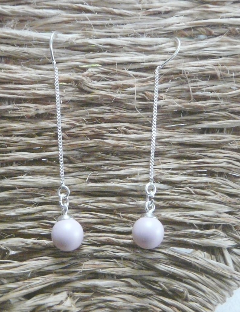 Silver chain loops Pearl Pearl