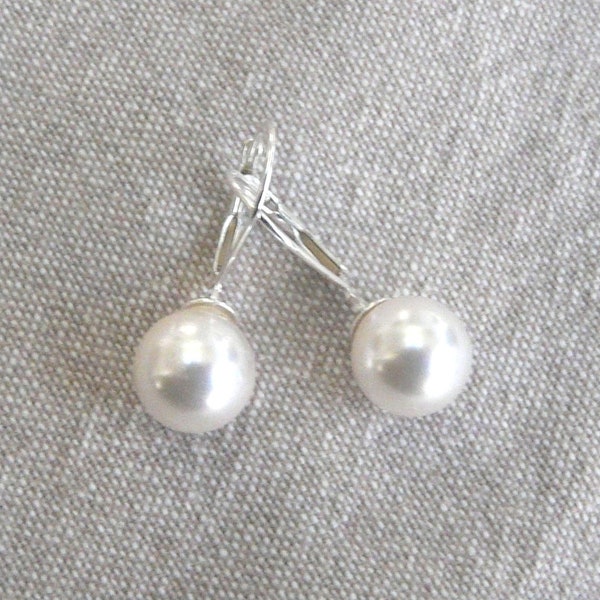 Boucles d'oreilles argent  "Perles"