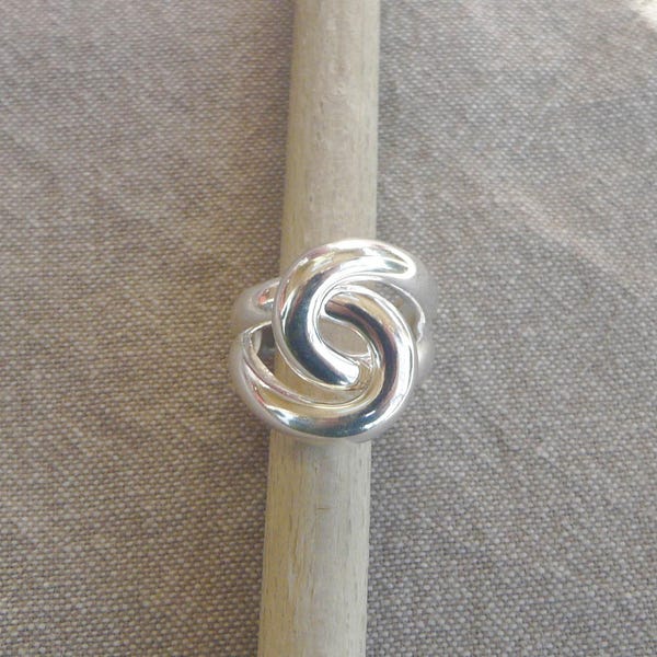 Bague  argent  "Asymétrie"