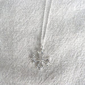 Collier argent "Croix Occitane"