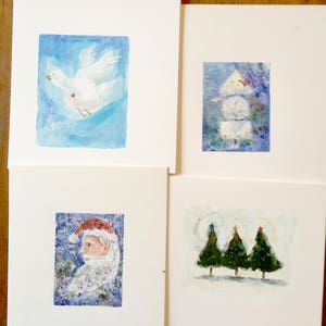 Set di progettazione di cartoline di Natale di quattro download digitali