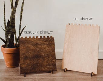 XL Necklace Display w/ Custom Logo- 9 Necklaces {{multi notch, wooden display, lasercut display, custom branded display, craft show display}