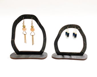 NEW* Wavvy Earring Display Set | Organic shape, wood display, jewelry display, craft market, modern, groovy, minimalist, wavy, natural