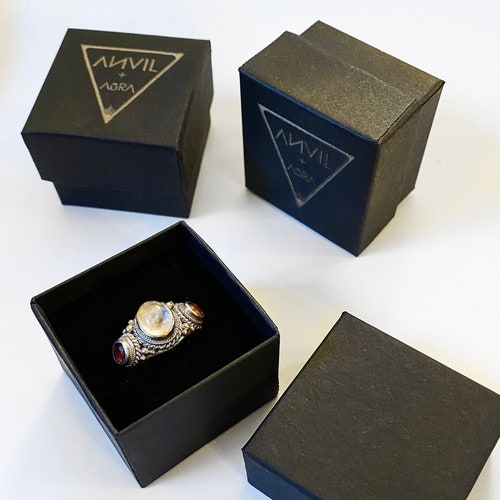 NEW Matte Black Ring Box 1 5/8 X 1 5/8 X 1 1/4 With Etsy