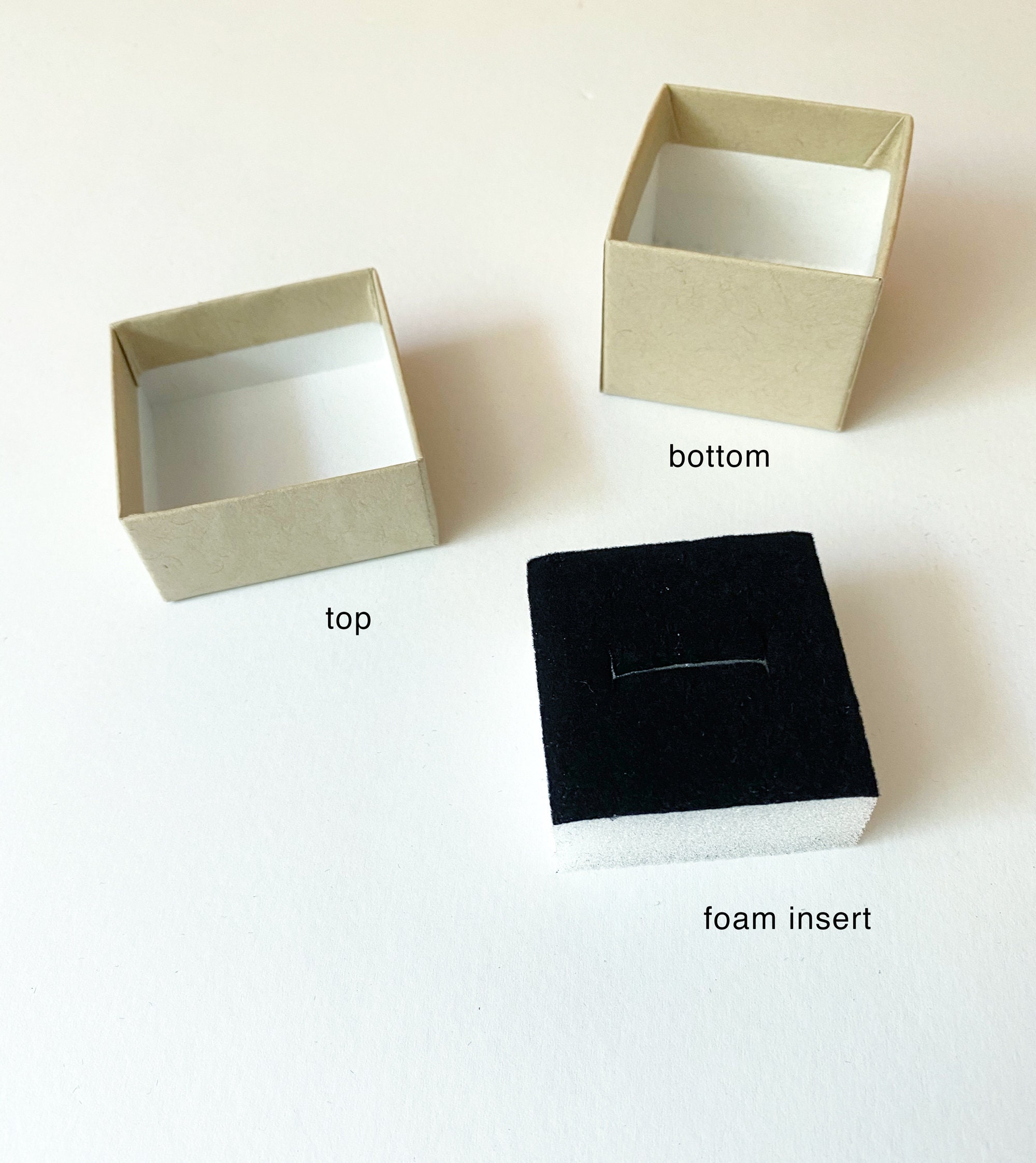 Kraft Ring Box 1 5/8 X 1 5/8 X 1 1/4 With Foam Insert Etsy