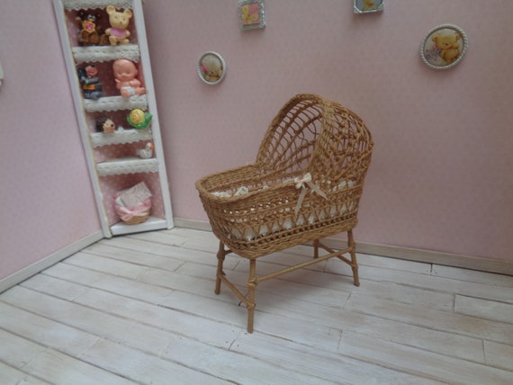 wicker baby crib