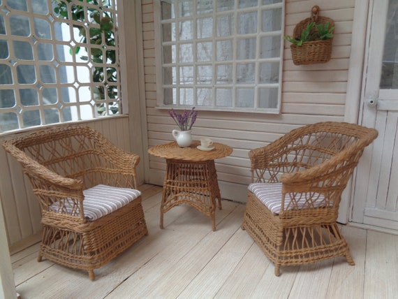 miniature wicker chair