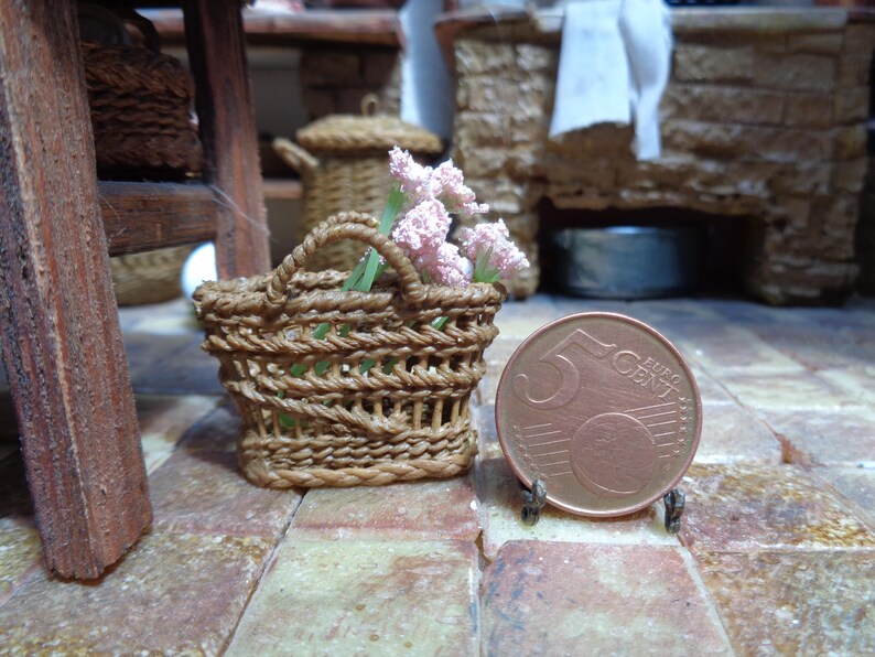 Dollhouse Miniature realistic wicker basket 112 for Etsy