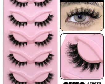 Cat Eye Lashes Faux Mink Eyelashes Natural long Winged End Eye Elongated Eyelashes Faux Cils Eyelashes Extension CH12