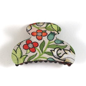 Kimono Clip, Vintage Kimono, Haar-Accessoire, Haarclip im französischen Stil, Chirimen-Stoff, japanischer Stoff, Kirschblüte, geblümt