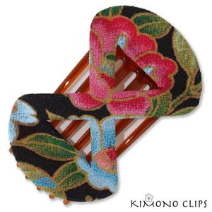X-statisch, Kimono Clips, Shibori, Japanischer Stoff, Haarclip, Haarschmuck