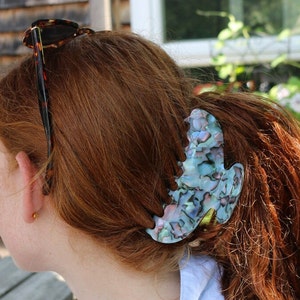 Französische Haarkralle, XL runde Haarkralle, französische Haarspange, Zellulose Haarkralle,