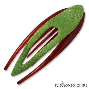 Kimono Clip, Vintage Kimono, Haar-Accessoire, Haarclip im französischen Stil, Chirimen-Stoff, japanischer Stoff, Kirschblüte, geblümt