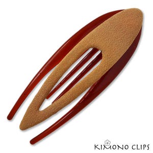 Kimono Clip, Vintage Kimono, Haar-Accessoire, Haarclip im französischen Stil, Chirimen-Stoff, japanischer Stoff, Kirschblüte, geblümt