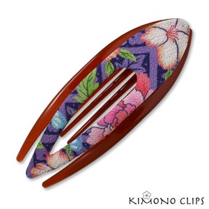 Medium Arch, Kimono Clip, Vintage Kimono, Haar-Accessoire, Haarspange im French Style, Chirimen Stoff, japanischer Stoff,