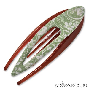 Großer Bogen, Kimono Clip, Vintage Kimono, Haar-Accessoire, Haarschmuck French Style, Chirimen Stoff, japanischer Stoff, Kirschblüte, geblümt
