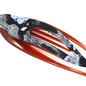 Kimono Clip, Vintage Kimono, Haar-Accessoire, Haarclip im französischen Stil, Chirimen-Stoff, japanischer Stoff, Kirschblüte, geblümt