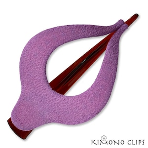 Harp large, red, Vintage Kimono, hair accessory, French Style hair clip, Chirimen fabric, Japanese fabric,