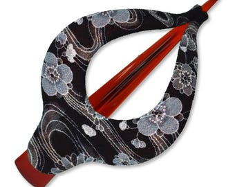 Large Harp, Kimono Clips, Vintage Kimono, Hair accessory