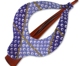 Harp large, Vintage Kimono, hair accessory, Kimono Clips, Chirimen fabric, Japanese fabric, cherry blossom