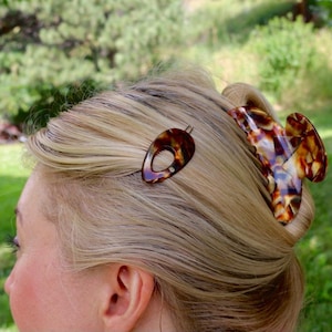 Teardrop hair clip, French hair Clip, French hair pin, cellulose hair clip,