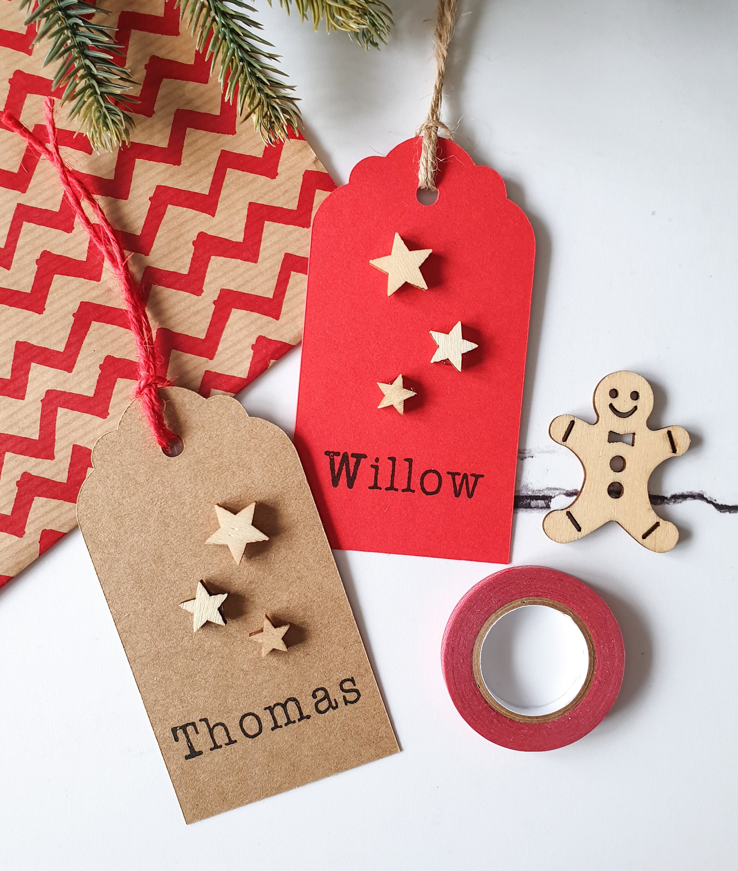 10 Christmas Gift Tags Pack of Custom Gift Tags in - Etsy UK