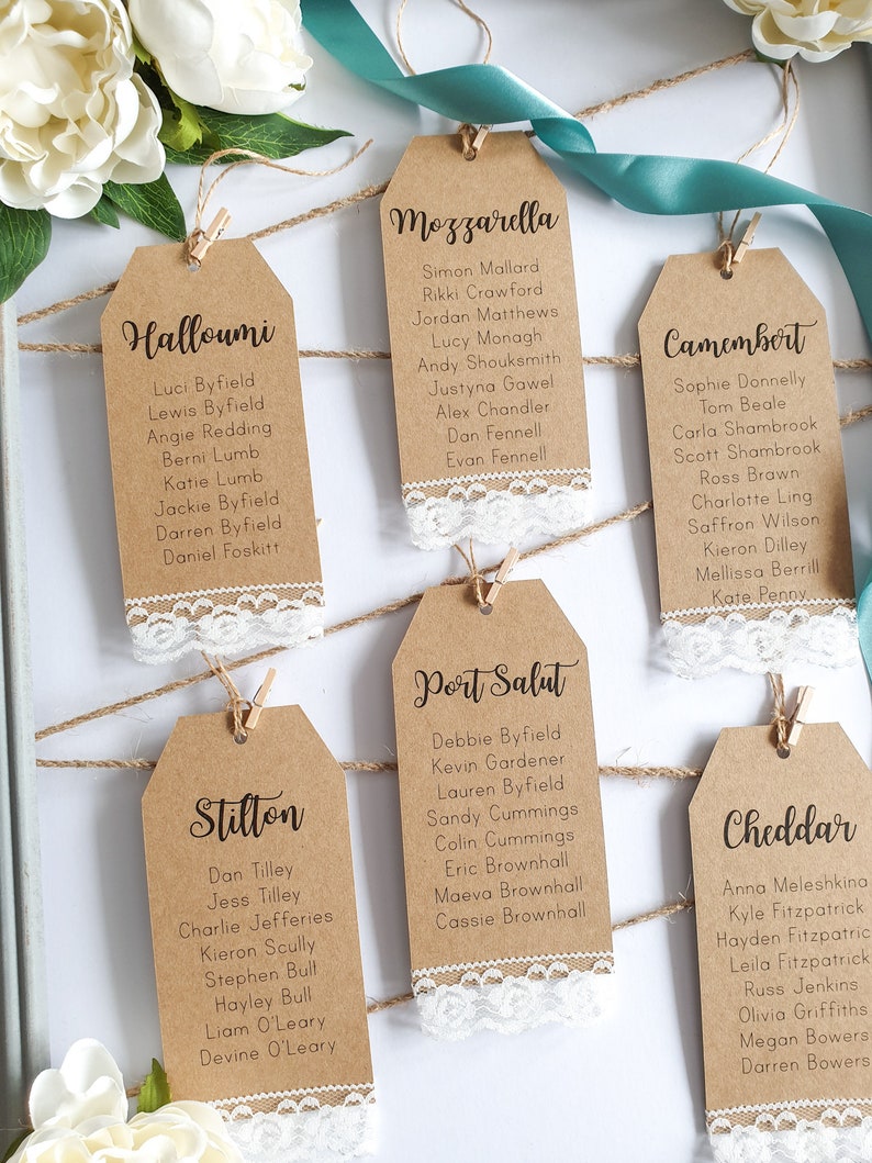 Rustic Wedding Table Plan Luggage Tags. Seating Chart Tags Etsy Israel