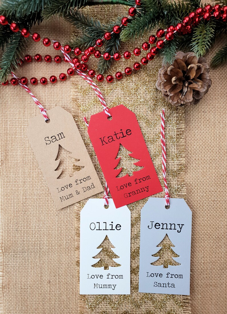 Christmas Gift Tags Packs of Custom Gift Tags in Traditional Etsy