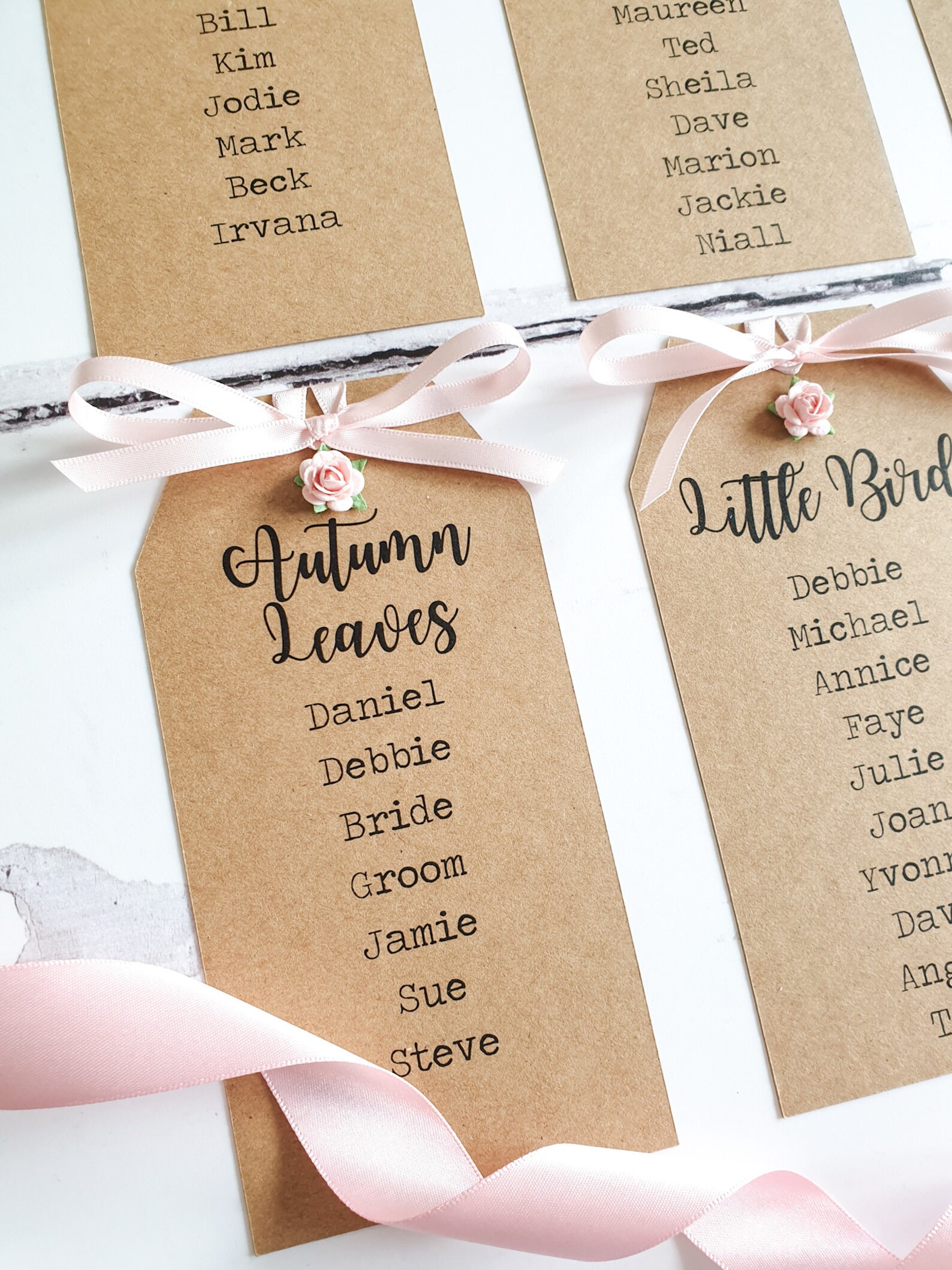 Rustic Wedding Table Plan Tags Seating Chart Designed as Etsy