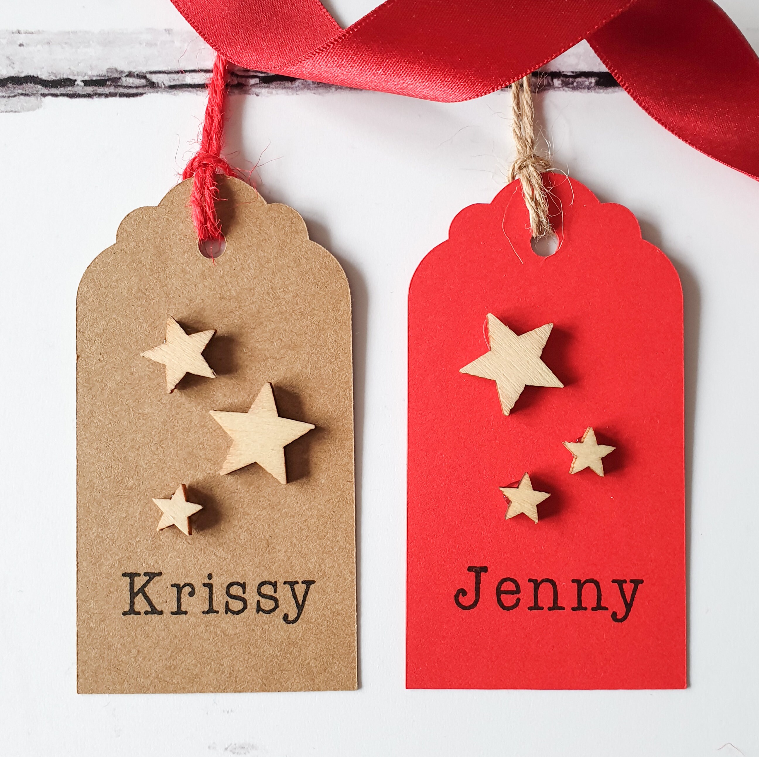 10 Christmas Gift Tags Pack of Custom Gift Tags in - Etsy UK