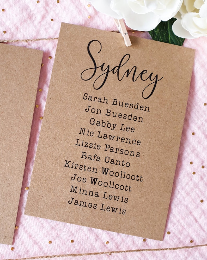 White Or Kraft Wedding Decoration A6 Wedding Table Plan Cards In Cream white-or-kraft-wedding-decoration-a6-wedding-table-plan-cards-in-cream