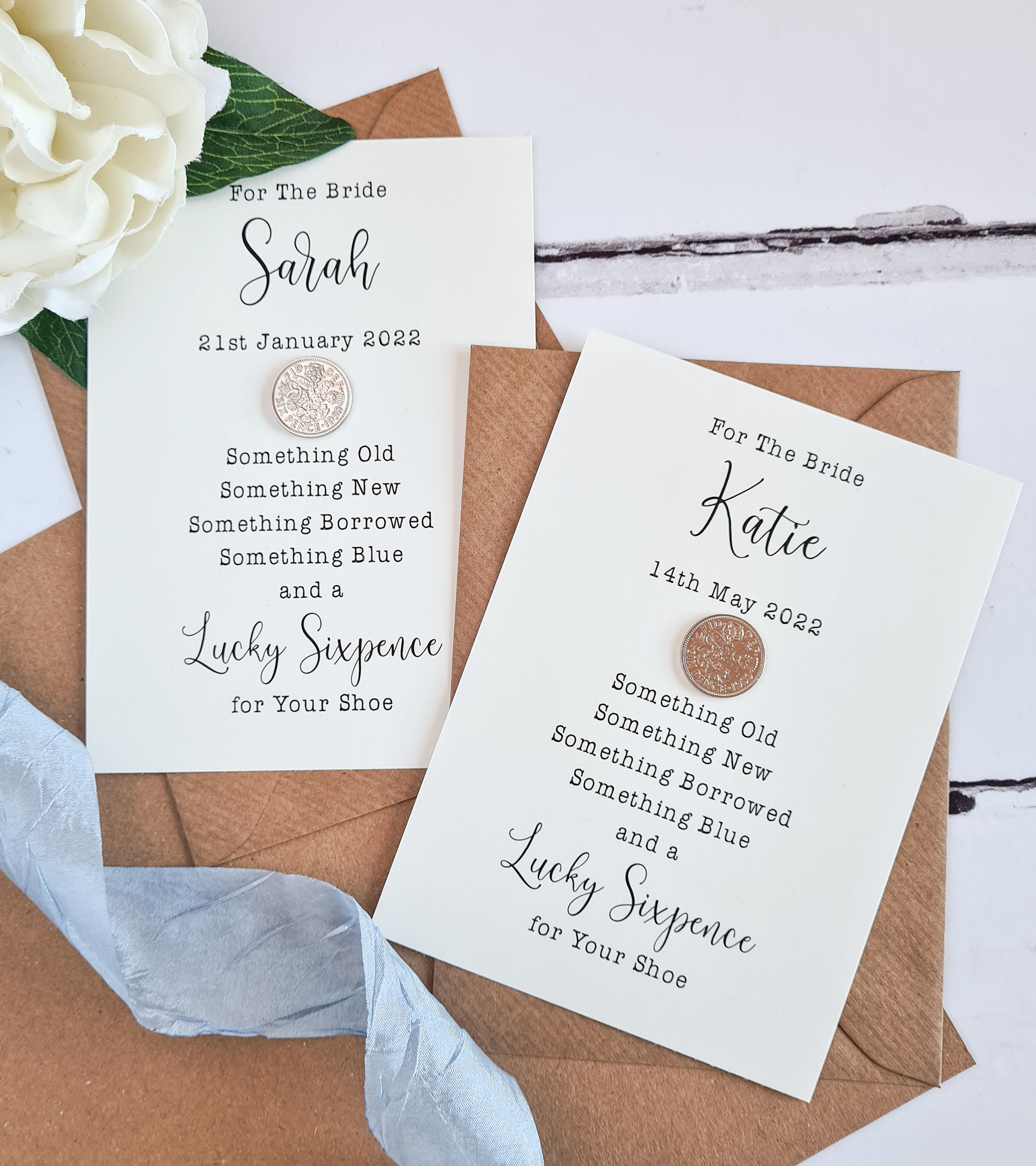ASVP Shop Authentic Sixpence Coin With Pop Up Card & Envelope For the Bride ASVP Shop Authentic Sixpence Coin With Pop Up Card & Envelope For the Bride