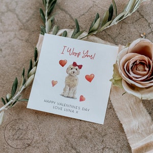 Dog Valentines Day Card | Cockapoo Valentines Card | Dog Valentines ...