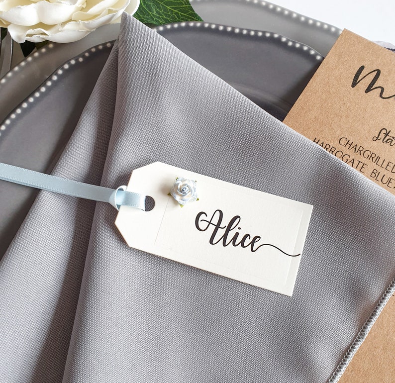 Wedding Place Card Tags in Cream Blush Pink Lilac and Blue. Etsy UK