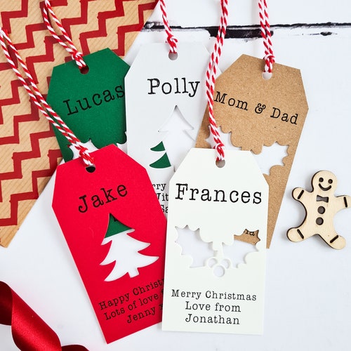 Christmas Gift Tags Packs of Custom Gift Tags in Traditional ...