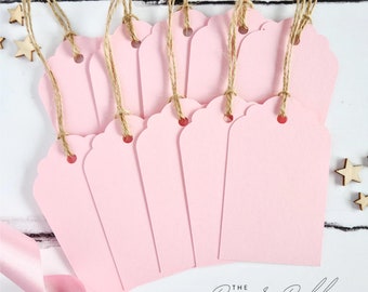 Pale Pink Blank Gift Tags, Pack of 10. Gift Labels for Christmas, Gift Wrapping, Wedding Decor or Party Planning. Pink Gift Tags.