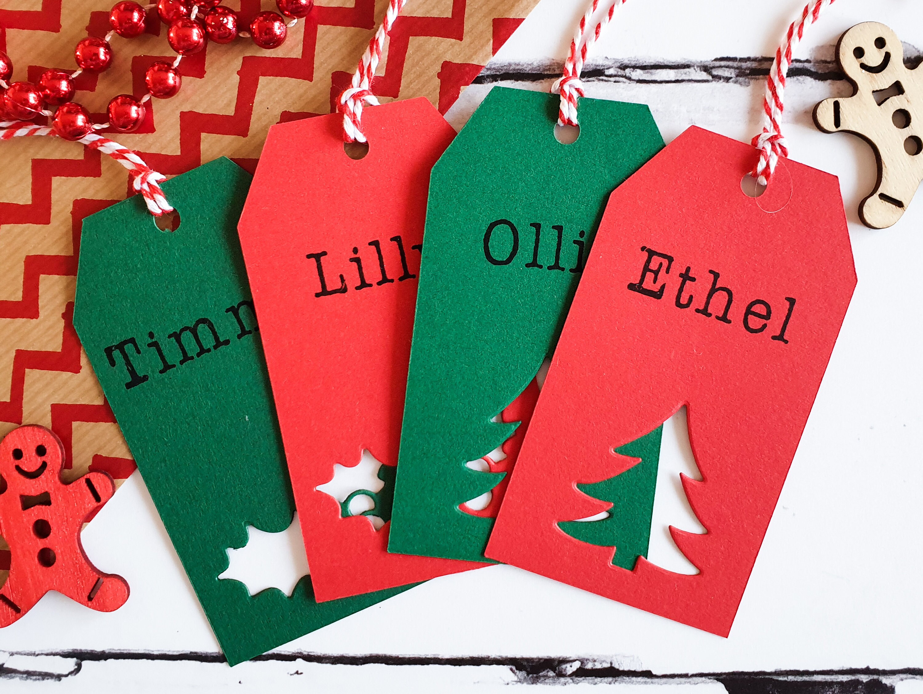 Christmas Gift Tags Packs of Custom Gift Tags in Traditional Etsy