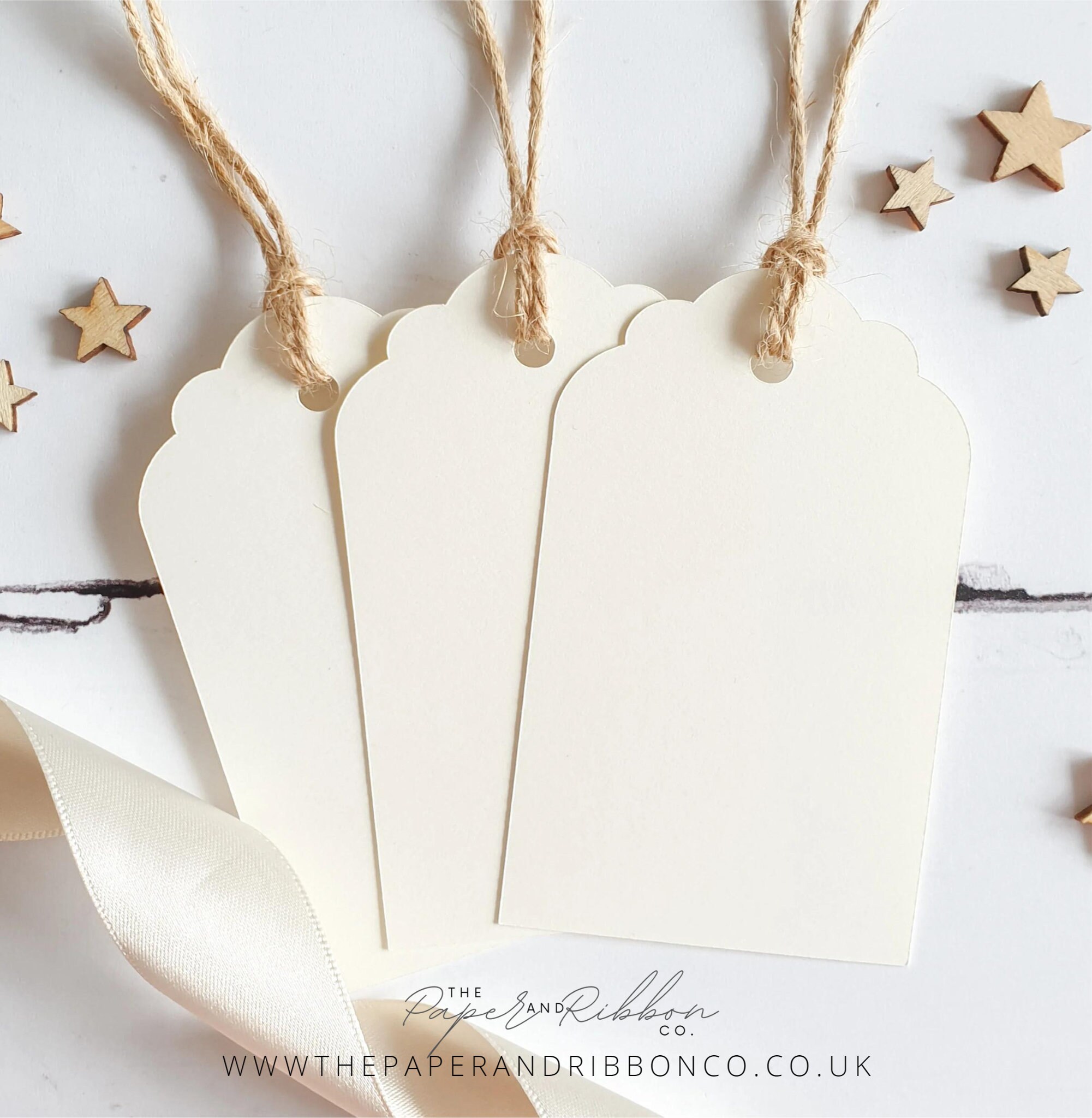 Cream Blank Gift Tags, Pack of 10. Gift Labels for Christmas, Gift ...