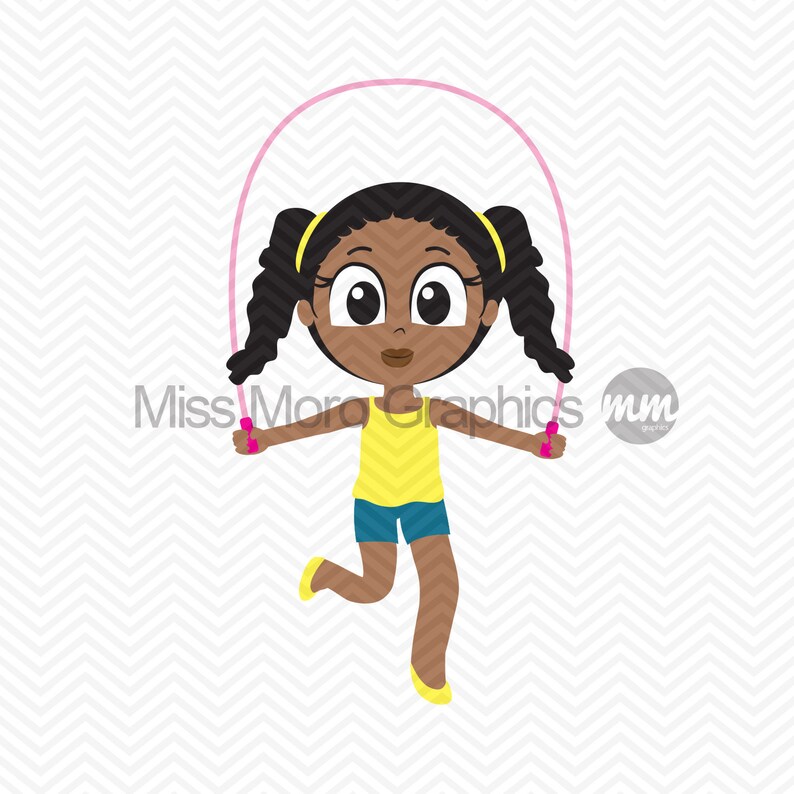 INSTANT DOWNLOAD African American Girl Playing Jump Rope Etsy