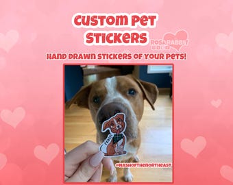 Custom Pet Stickers | Handmade Personalized Glossy Animal Stickers
