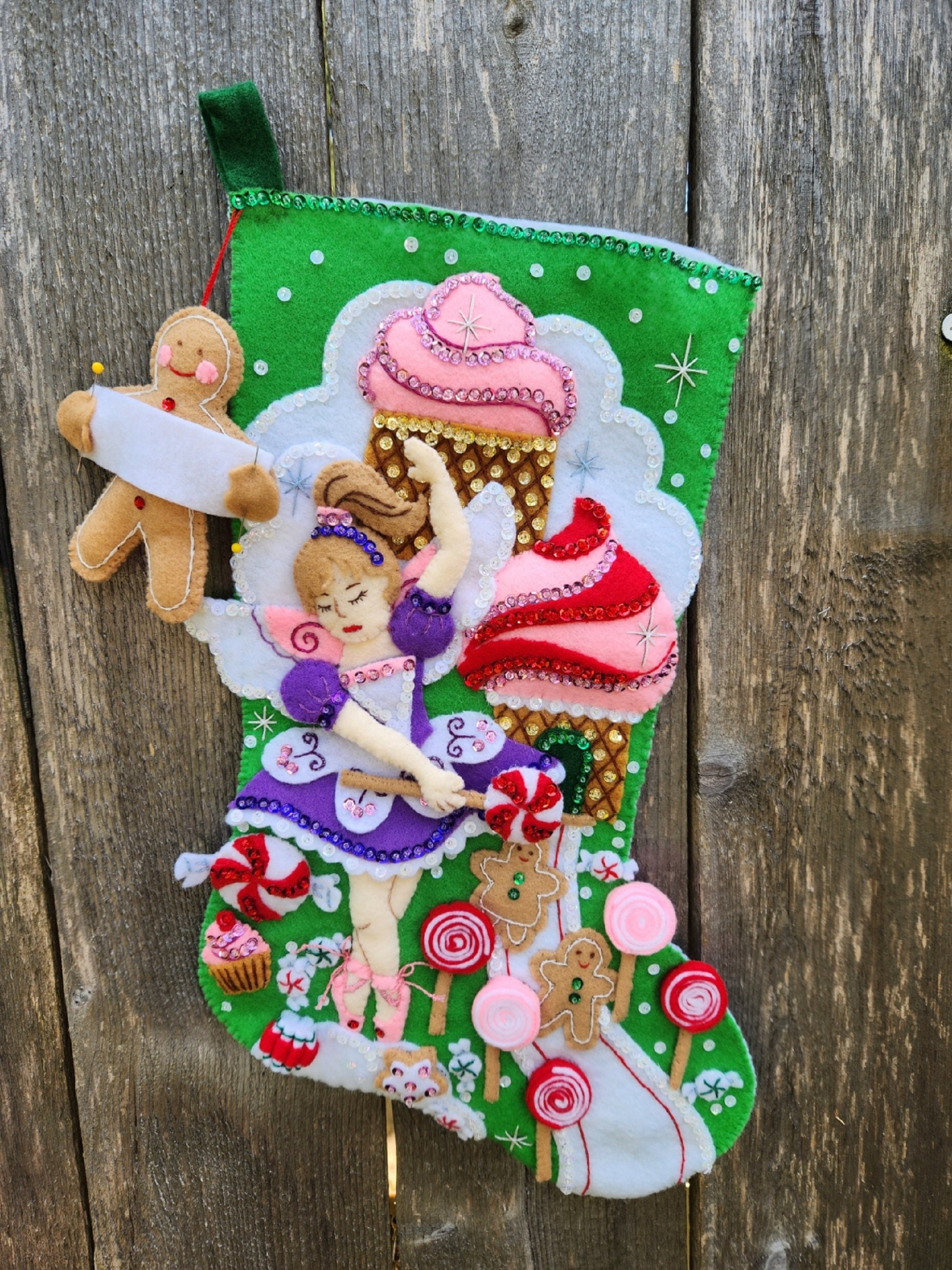 Bucilla Kit: Sugarland Fairy 18 Christmas Stocking Felt Applique
