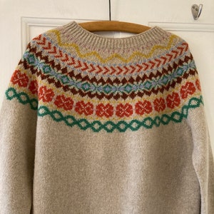 Toast graphic yoke wool sweater 2025