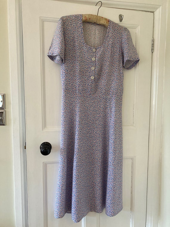 1930s ditsy print dress